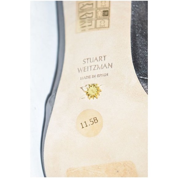 $700 STUART WEITZMAN Stuart 75 Block Stretch Bootie METALLIC POINTY 11.5 (PB12) - Picture 6 of 7